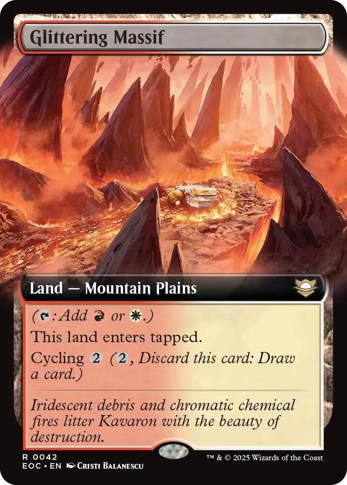 Glittering Massif (Extended Art) 42 card from Commander: Edge of Eternities