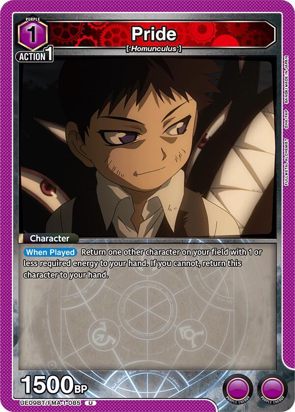 Pride UE09BT/FMA-1-085 card from UE09BT: FULLMETAL ALCHEMIST