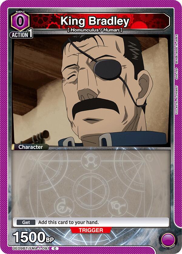 King Bradley UE09BT/FMA-1-091 card from UE09BT: FULLMETAL ALCHEMIST