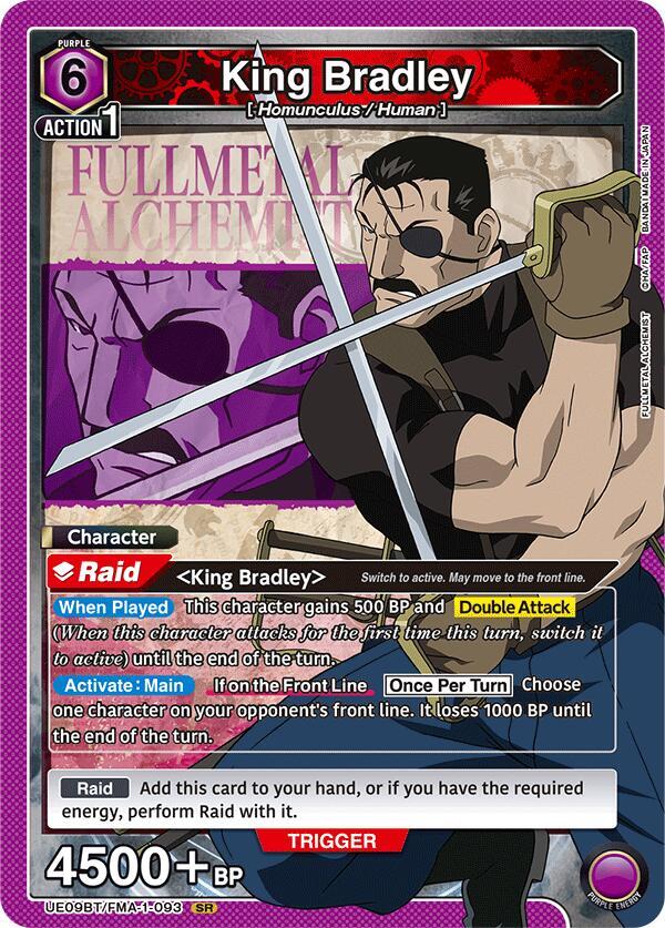King Bradley UE09BT/FMA-1-093 card from UE09BT: FULLMETAL ALCHEMIST