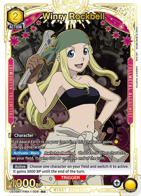 Winry Rockbell (R*) UE09BT/FMA-1-008 card from UE09BT: FULLMETAL ALCHEMIST
