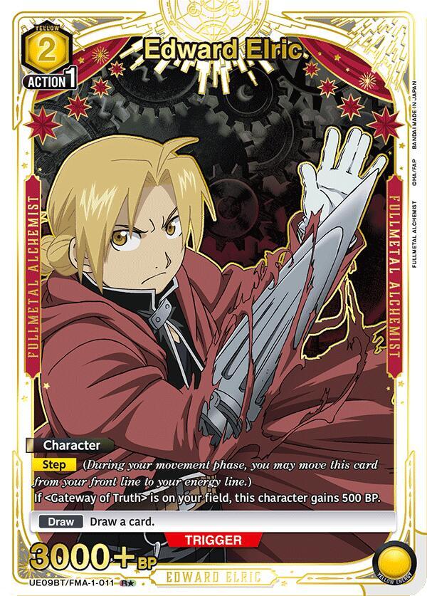 Edward Elric (R*) UE09BT/FMA-1-011 card from UE09BT: FULLMETAL ALCHEMIST