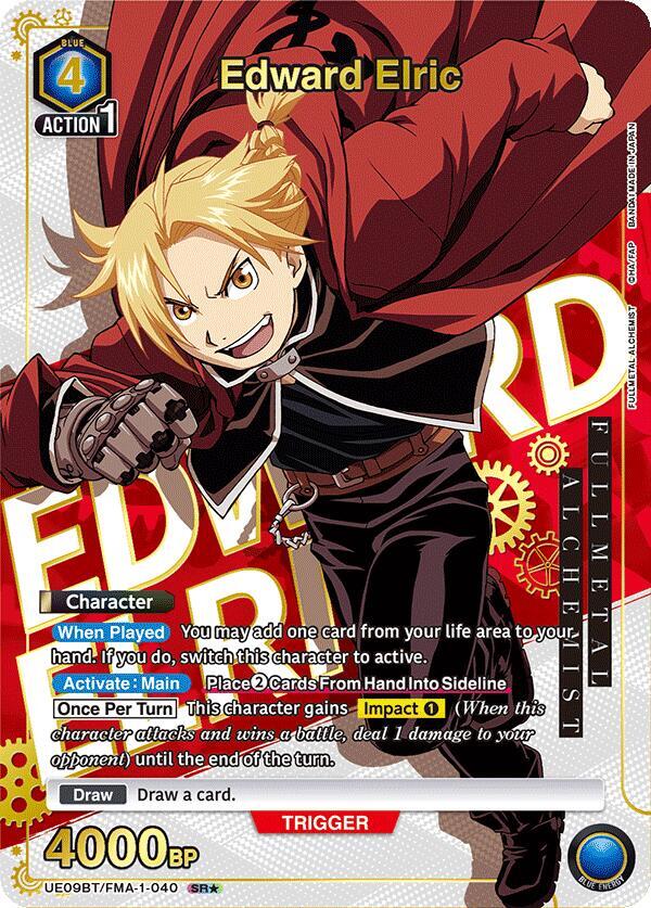Edward Elric (SR*) UE09BT/FMA-1-040 card from UE09BT: FULLMETAL ALCHEMIST