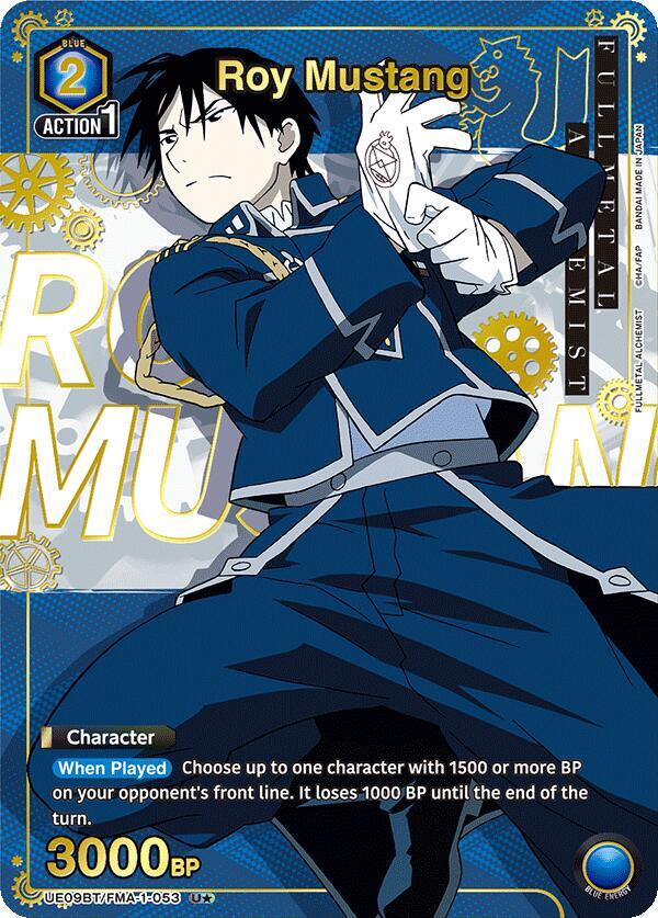 Roy Mustang (U*) UE09BT/FMA-1-053 card from UE09BT: FULLMETAL ALCHEMIST