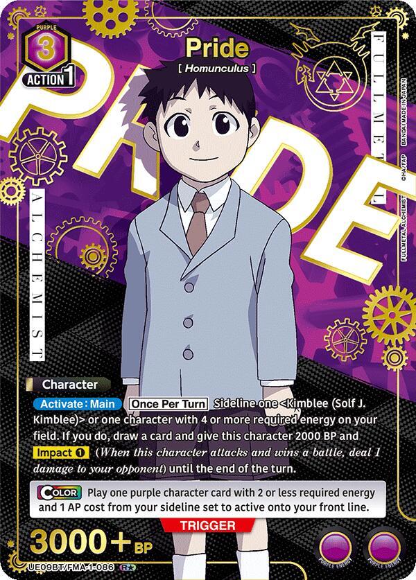 Pride (R*) UE09BT/FMA-1-086 card from UE09BT: FULLMETAL ALCHEMIST