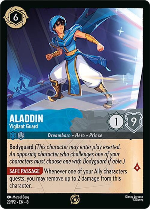 Aladdin - Vigilant Guard 29 card from Disney Lorcana Promo Cards