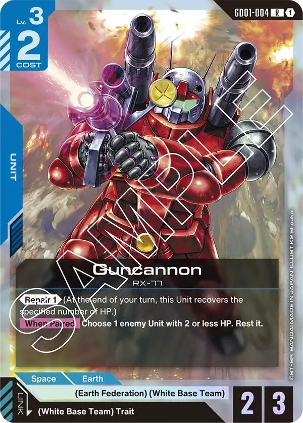 Guncannon GD01-004 card from Newtype Rising