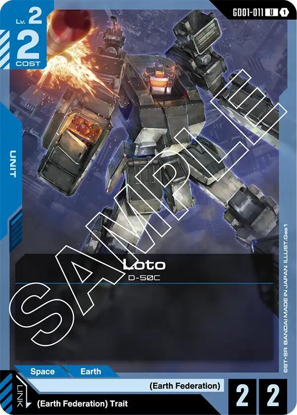 Loto GD01-011 card from Newtype Rising