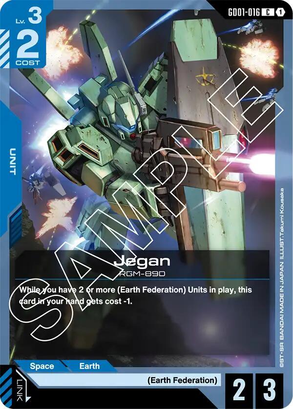 Jegan GD01-016 card from Newtype Rising