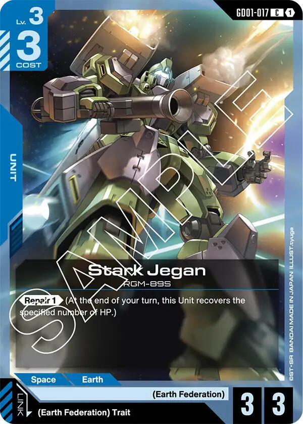 Stark Jegan GD01-017 card from Newtype Rising