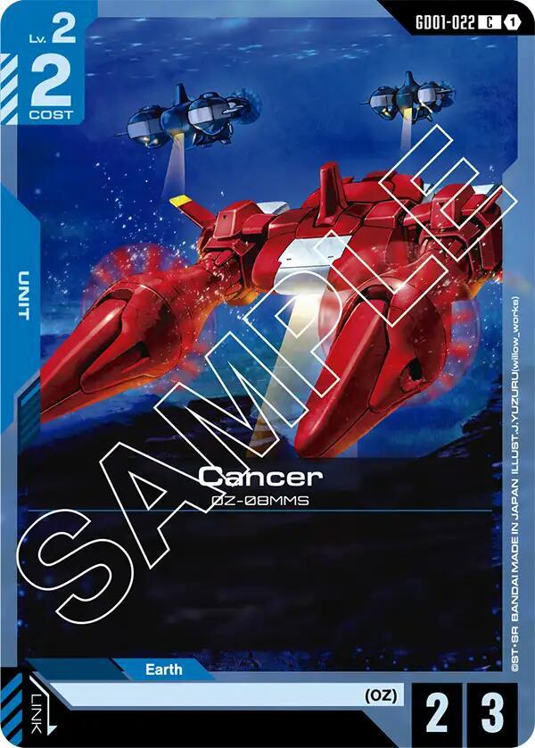 Cancer GD01-022 card from Newtype Rising