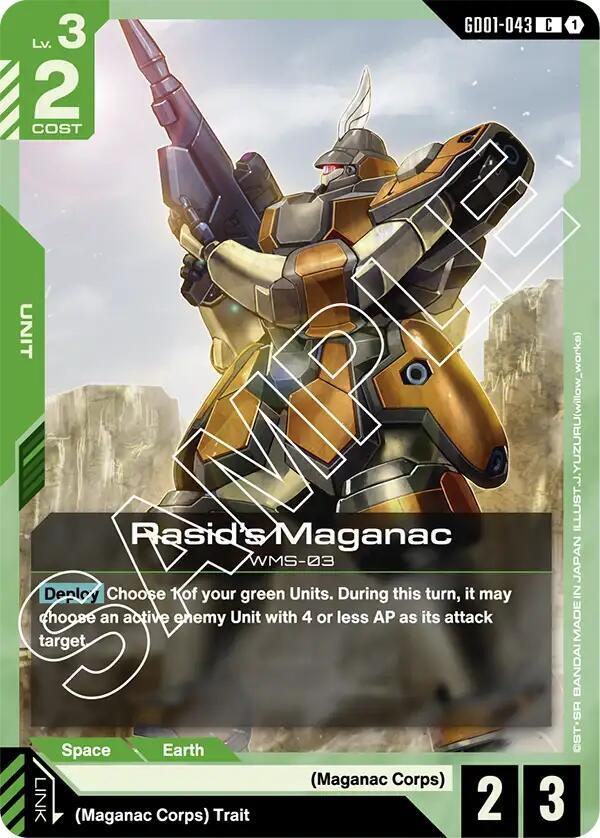Rasid's Maganac GD01-043 card from Newtype Rising