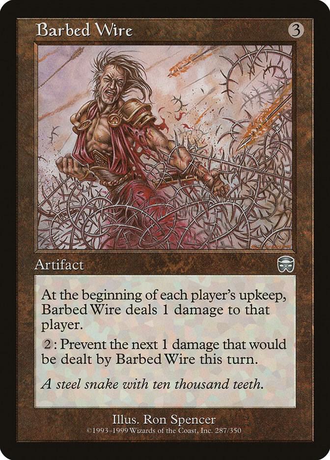 Barbed Wire 287 card from Mercadian Masques