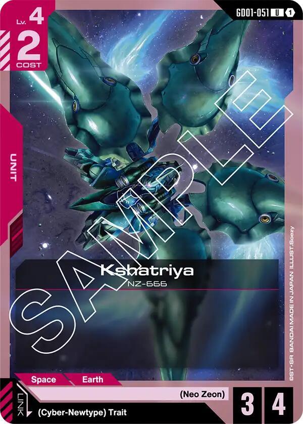 Kshatriya GD01-051 card from Newtype Rising