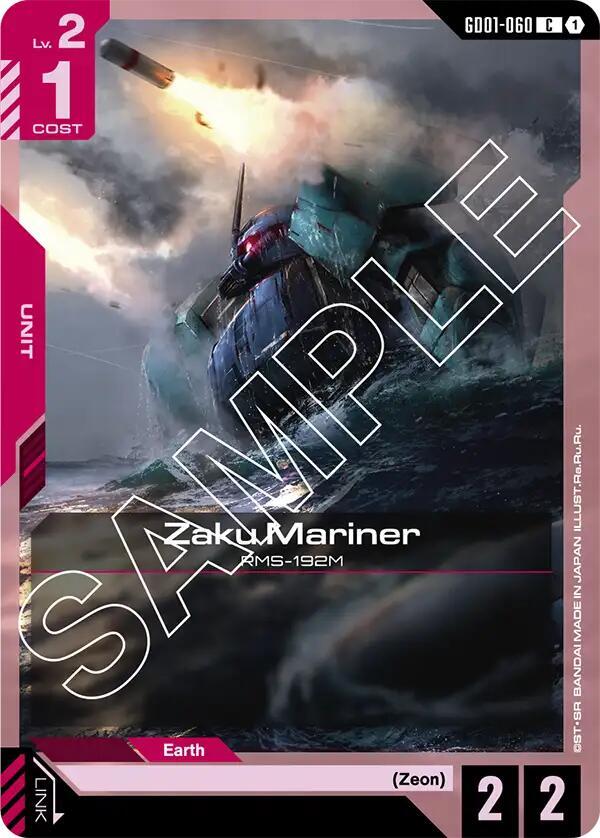Zaku Mariner GD01-060 card from Newtype Rising