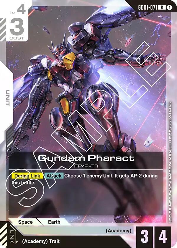 Gundam Pharact GD01-071 card from Newtype Rising