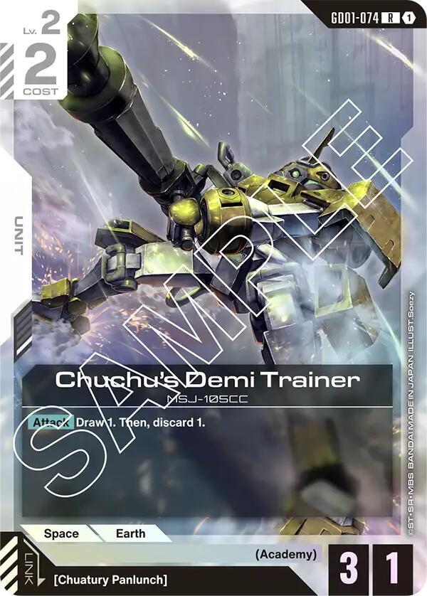 Chuchu's Demi Trainer GD01-074 card from Newtype Rising