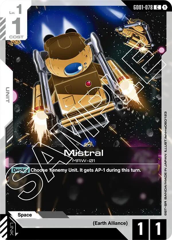 Mistral GD01-078 card from Newtype Rising