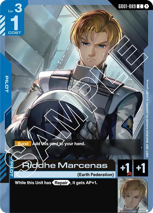 Riddhe Marcenas GD01-089 card from Newtype Rising