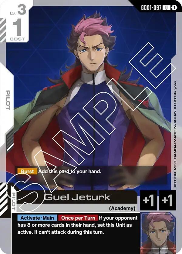 Guel Jeturk GD01-097 card from Newtype Rising