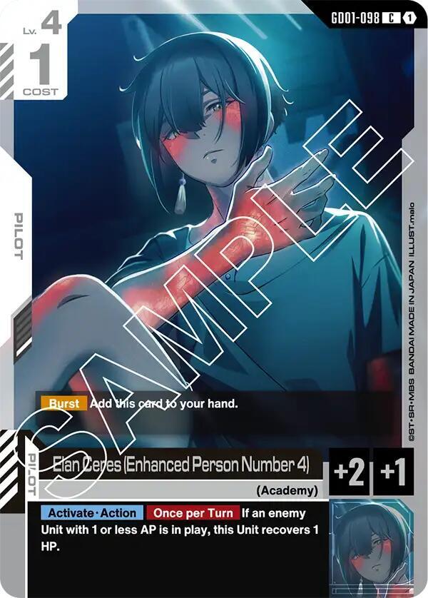 Elan Ceres (Enhanced Person Number 4) GD01-098 card from Newtype Rising