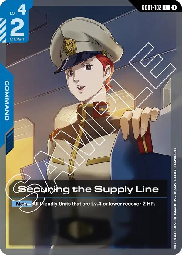 Securing the Supply Line GD01-102 card from Newtype Rising
