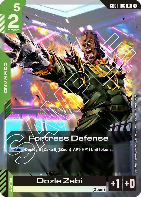 Fortress Defense GD01-106 card from Newtype Rising