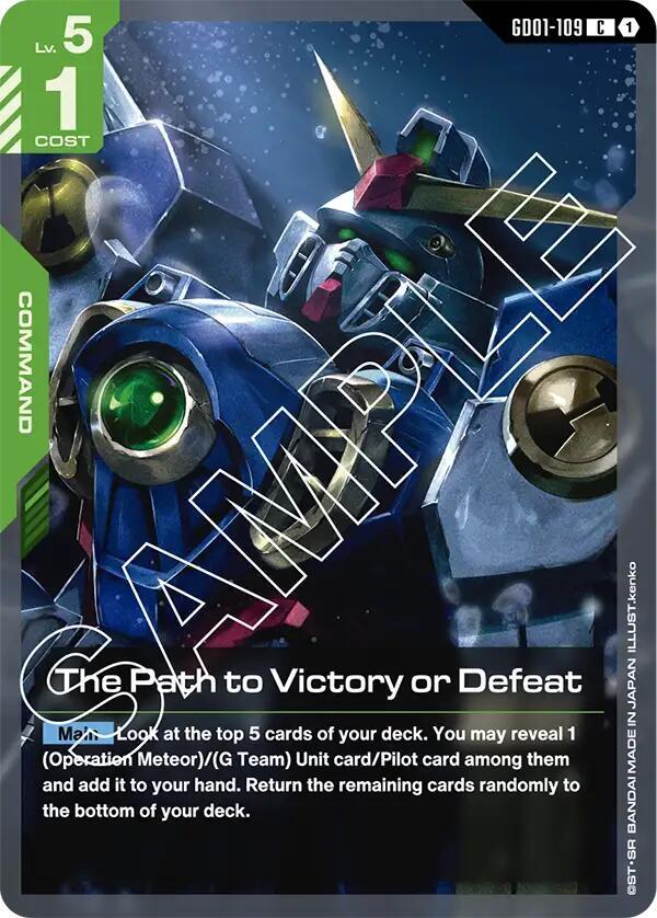The Path to Victory or Defeat GD01-109 card from Newtype Rising