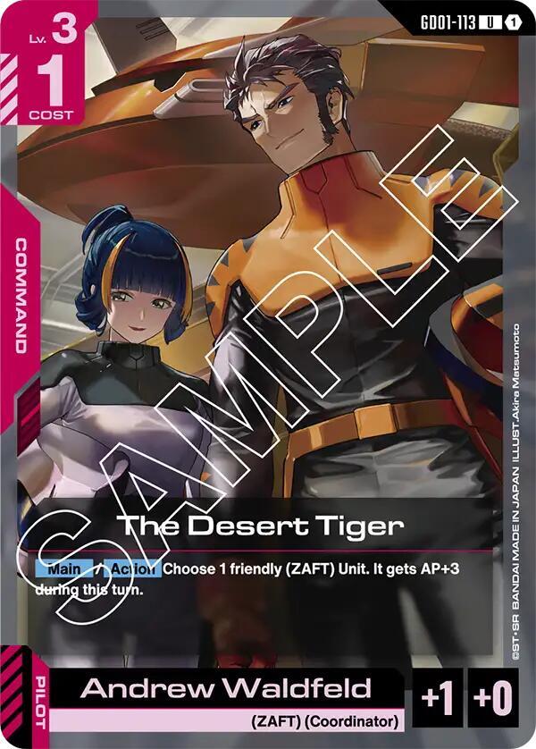 The Desert Tiger GD01-113 card from Newtype Rising