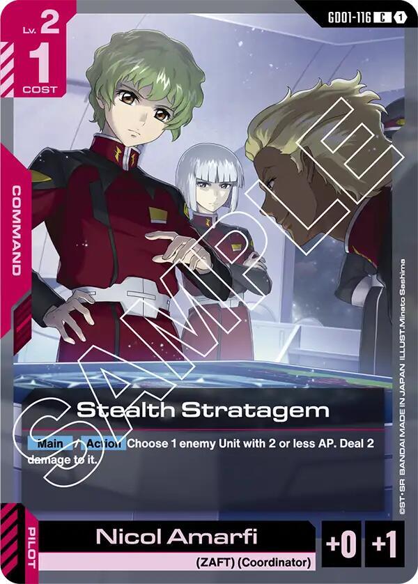 Stealth Stratagem GD01-116 card from Newtype Rising