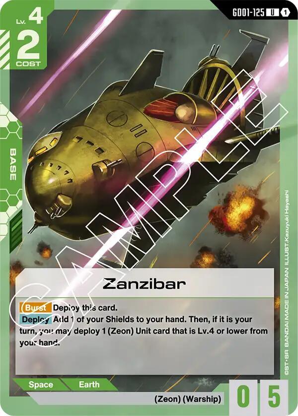 Zanzibar GD01-125 card from Newtype Rising