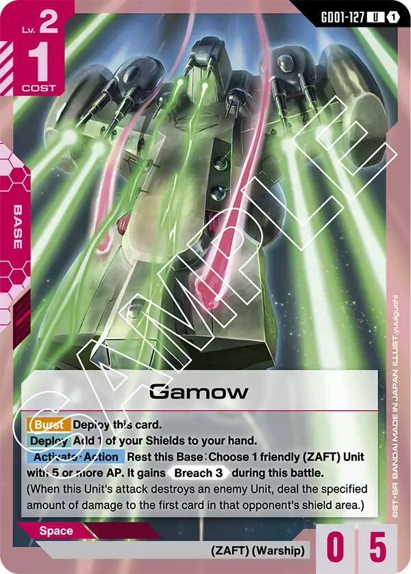 Gamow GD01-127 card from Newtype Rising