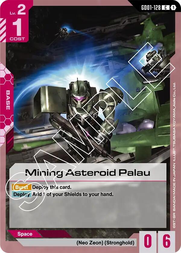 Mining Asteroid Palau GD01-128 card from Newtype Rising