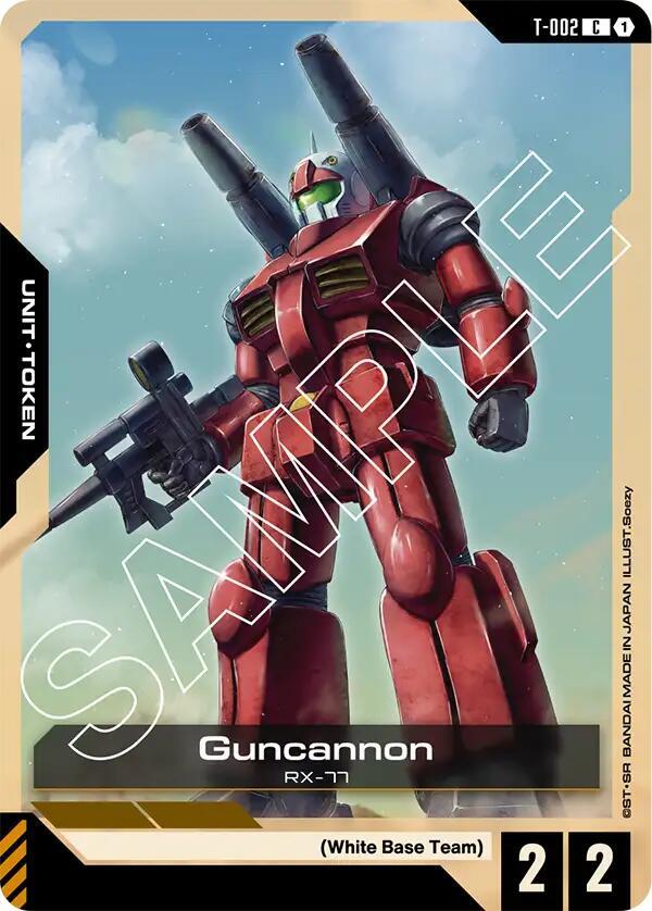 Guncannon Token T-002 card from Newtype Rising