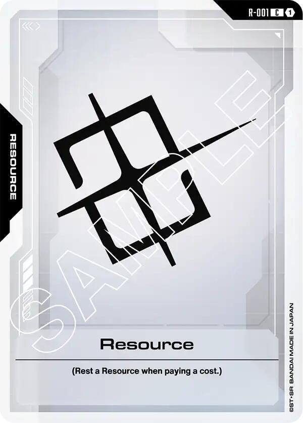 Resource R-001 card from Newtype Rising