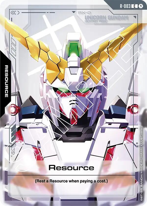 Resource R-003 card from Newtype Rising