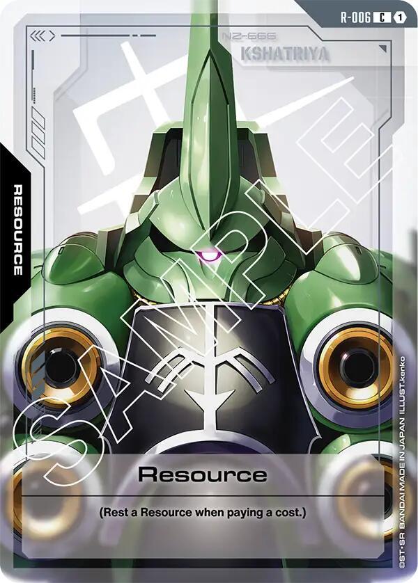 Resource R-006 card from Newtype Rising