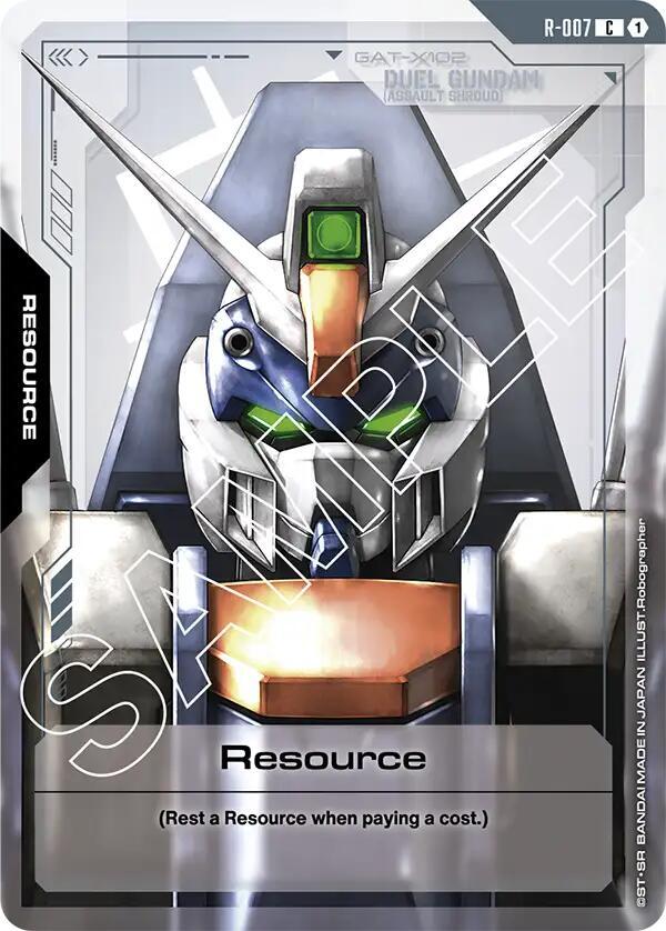 Resource R-007 card from Newtype Rising
