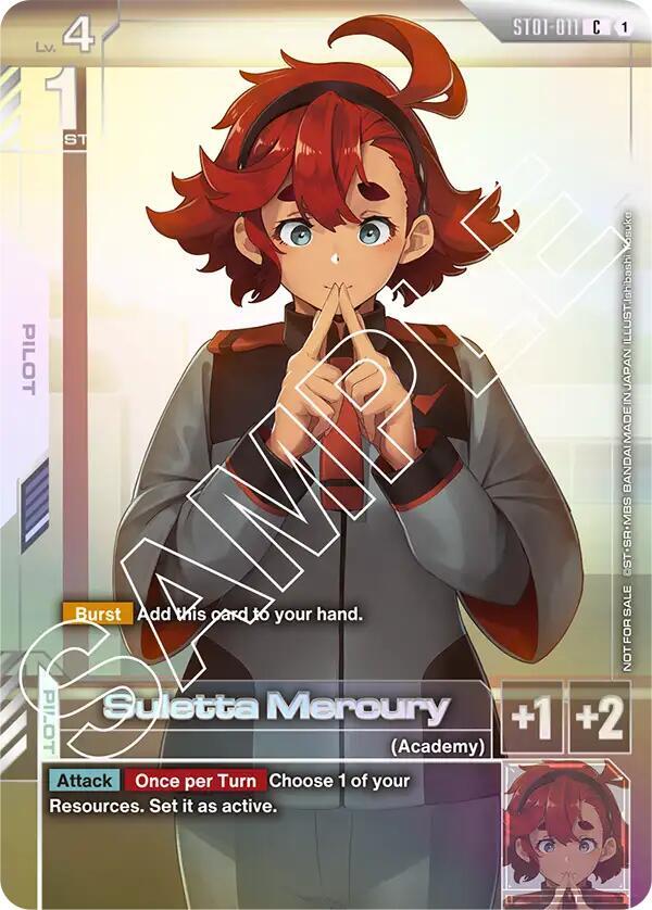 Suletta Mercury (Newtype Challenge 2025 Mission 1) ST01-011 card from Gundam Promotional Cards