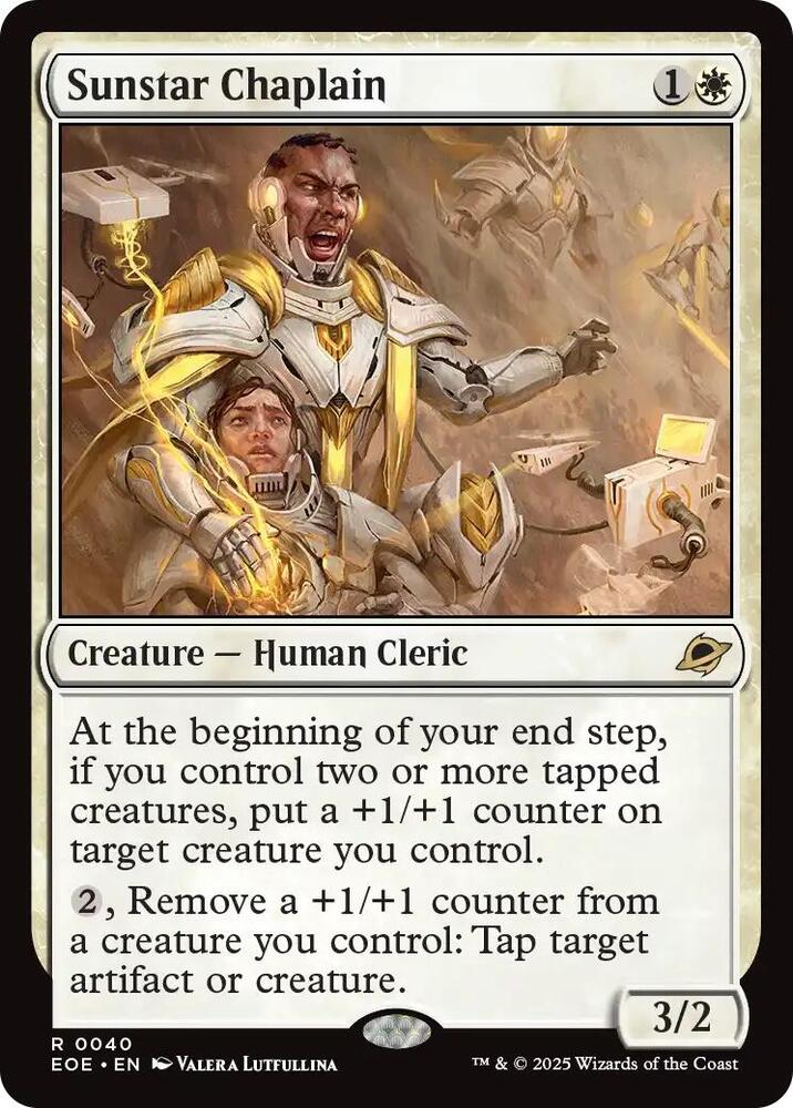 Sunstar Chaplain 40 card from Edge of Eternities