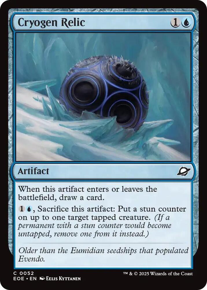 Cryogen Relic 52 card from Edge of Eternities