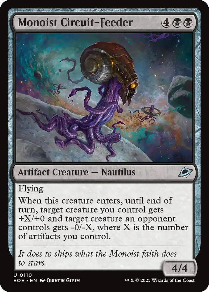 Monoist Circuit-Feeder 110 card from Edge of Eternities