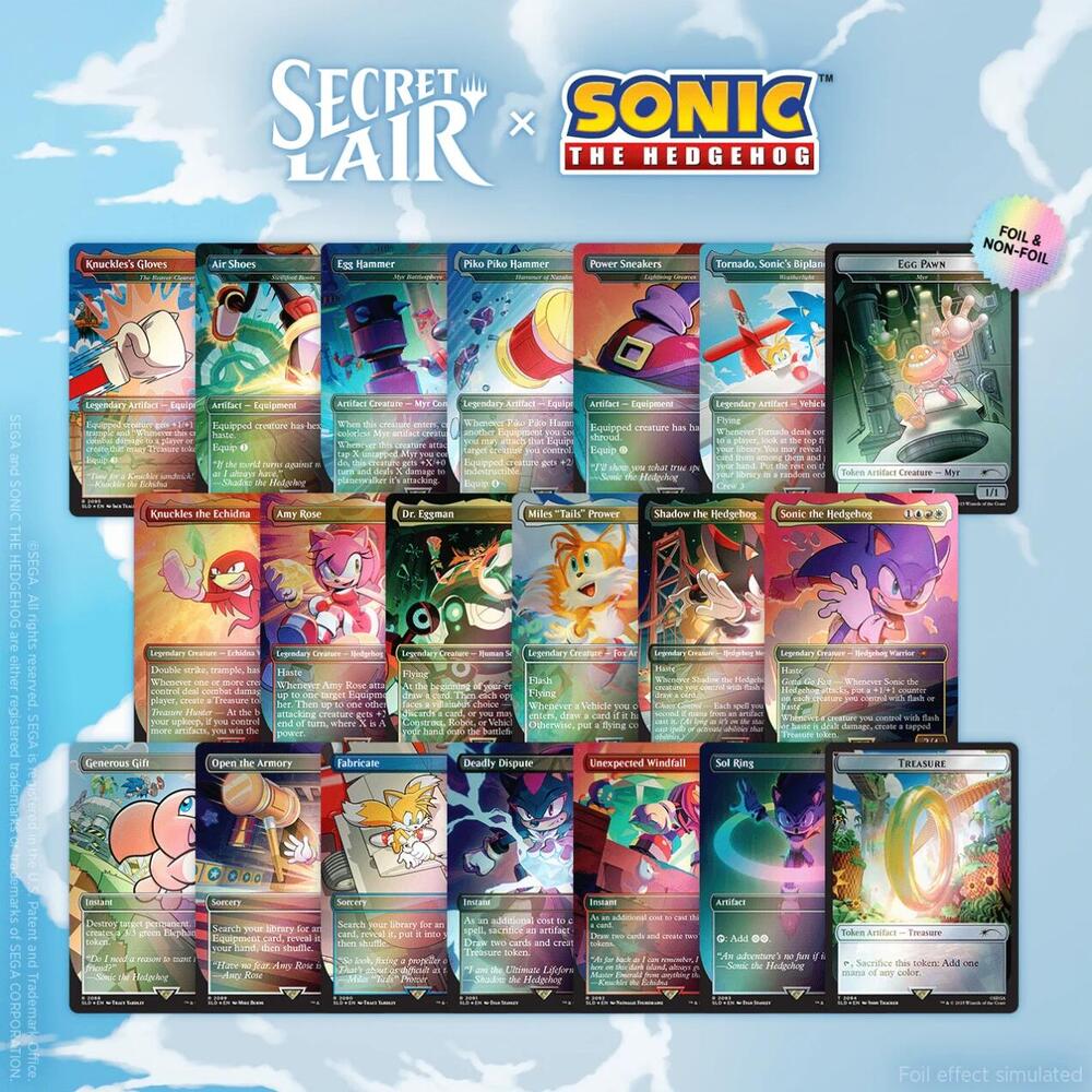 Secret Lair x Sonic the Hedgehog Superdrop: Super Sonic Bundle (Rainbow Foil) card from Secret Lair Drop Series