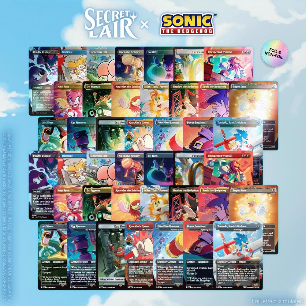Secret Lair x Sonic the Hedgehog Superdrop: Sonic 100% Complete Bundle card from Secret Lair Drop Series