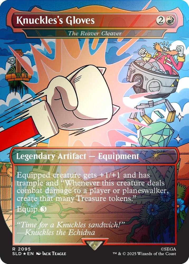 Knuckles's Gloves - The Reaver Cleaver (Rainbow Foil) 2095 card from Secret Lair Drop Series