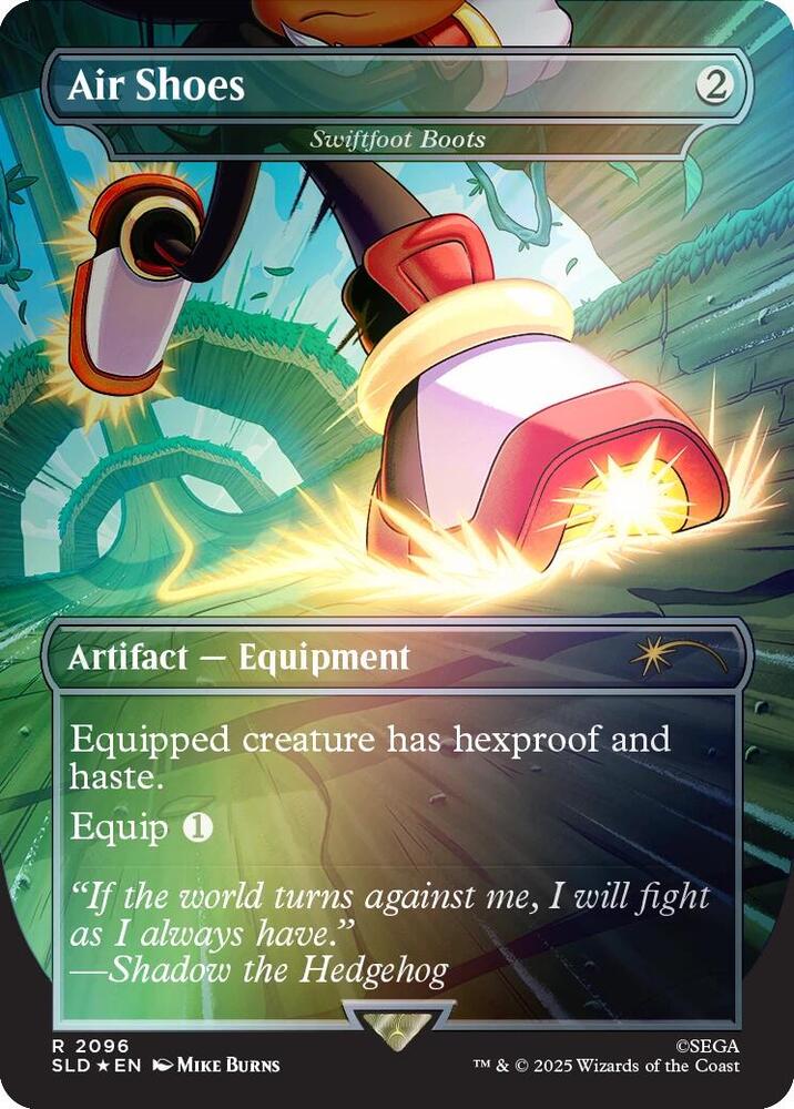 Air Shoes - Swiftfoot Boots (Rainbow Foil) 2096 card from Secret Lair Drop Series