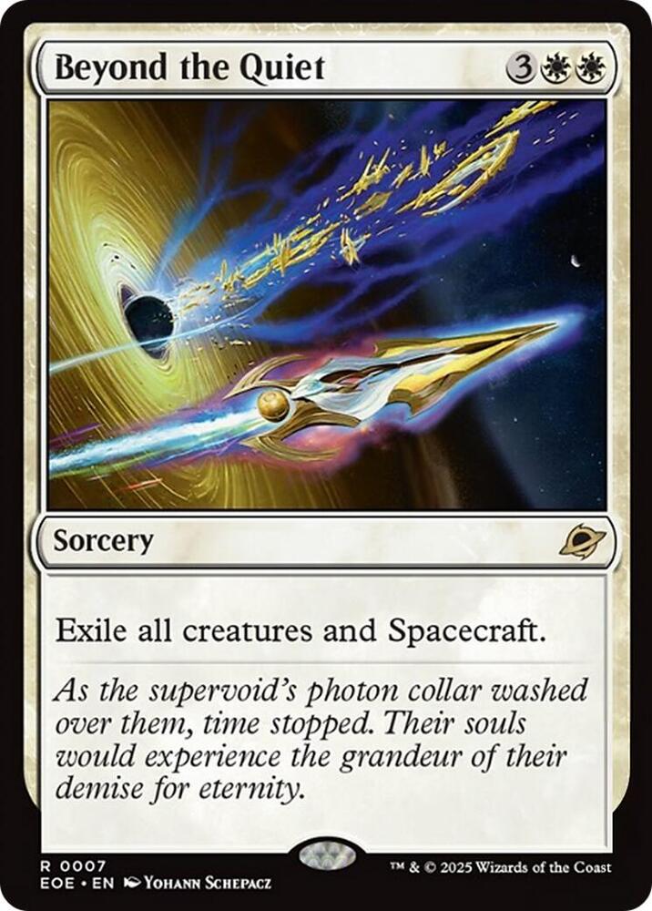 Beyond the Quiet 7 card from Edge of Eternities