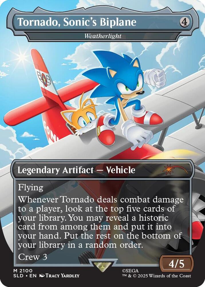 Tornado, Sonic's Biplane - Weatherlight 2100 card from Secret Lair Drop Series