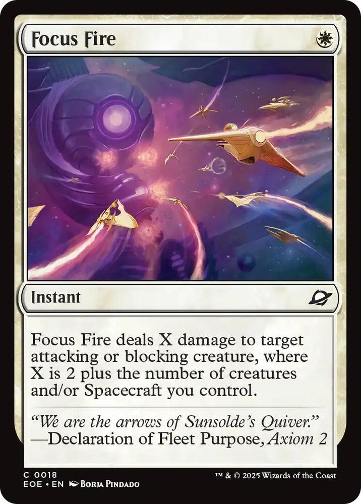 Focus Fire 18 card from Edge of Eternities