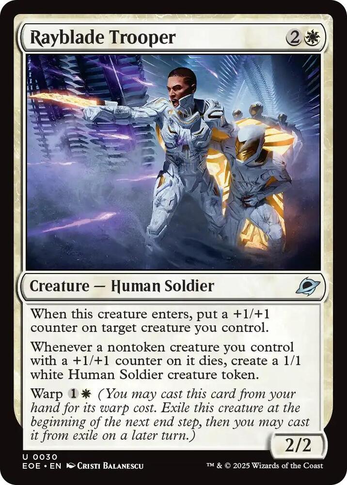 Rayblade Trooper 30 card from Edge of Eternities